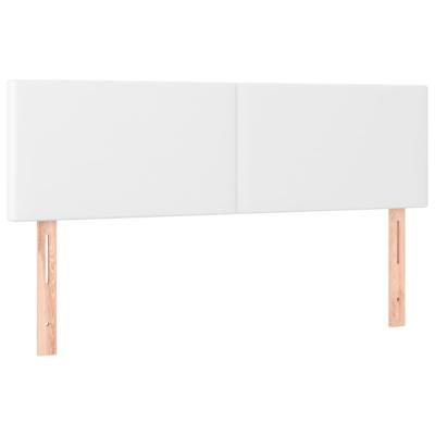 Boxspring met matras kunstleer wit 140x200 cm - thumbnail
