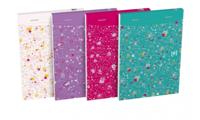 Oxford Floral softcover notitieblok, ft A6, 80 vel, gelijnd, 4 geassorteerde designs - thumbnail