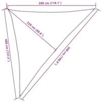 Zonnezeil 3x4x5 m 100% polyester oxford lichtgrijs - thumbnail