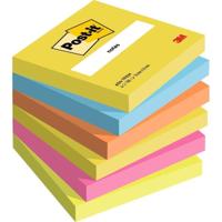 Memoblok 3M Post-it 654 76x76mm Energetic Colours 6 stuks - thumbnail