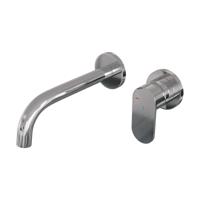 Brauer Chrome Edition Wastafelmengkraan inbouw - gebogen uitloop links - hendel breed plat - model C 1 - chroom 5-CE-004-B3-65 - thumbnail