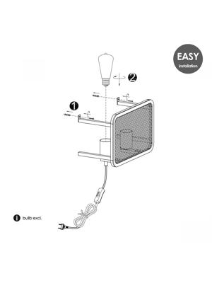 Wandlamp Weave 30/15/20cm, Zwart, Muurlamp gemaakt van metaal, geschikt voor E27 LED lichtbron, wandlamp geschikt voor woonkamer, slaapkamer Wandlamp Weave 30/15/20cm, Zwart, Muurlamp gemaakt van metaal, geschikt voor E27 LED lichtbron, wandlamp geschikt voor woonkamer, slaapkamer