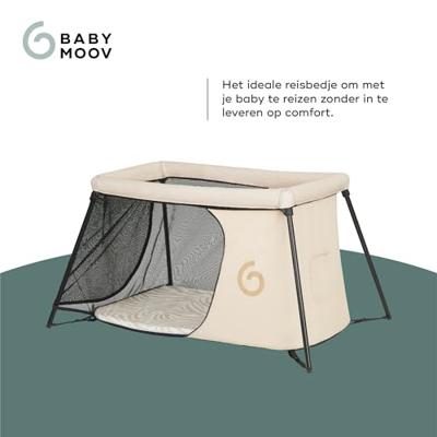 Moov & Sleep BABYMOOV ultralicht opklapbaar kinderbedje zandbeige