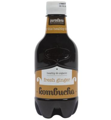 Purasana Kombucha gember vegan bio 330 Milliliter
