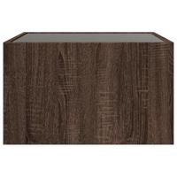 Salontafel met Infinity LED 50x50x30 cm bruin eikenkleurig - thumbnail