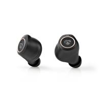 Nedis HPBT3050BK hoofdtelefoon/headset Draadloos In-ear Oproepen/muziek Bluetooth Zwart, Goud - thumbnail