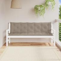 VidaXL Tuinbankkussens 2 st 180x50x7 cm oxford stof taupe - thumbnail