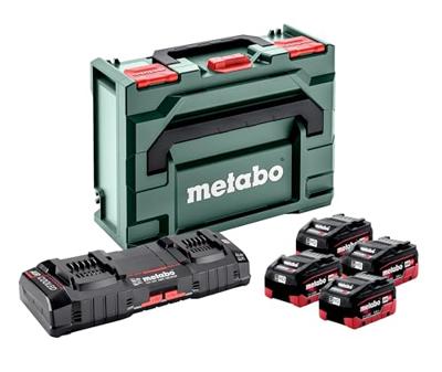 Metabo Basic-Set 4x LiHD 5.5Ah ASC 145 DUO 685180000 Lader voor accupacks Incl. 4 accus, Incl. koffer