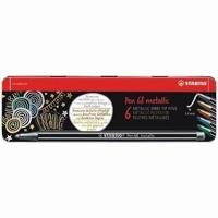 Stabilo Pen 68 metallic tin-box 6 stuks - thumbnail