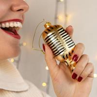 Nordic Light Kerstbal Microfoon 14 cm - thumbnail