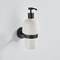 Zeepdispenser Boss & Wessing Nero Wit Keramiek en Mat Zwart Aqua Splash - thumbnail