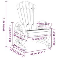 Tuinstoelen 2 st Adirondack massief vurenhout - thumbnail