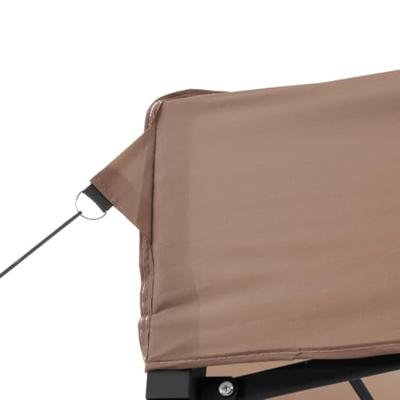 Partytent inklapbaar pop-up 410x279x315 cm bruin - thumbnail