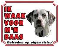 Dalmatier Waakbord - Ik waak voor mijn baas - thumbnail