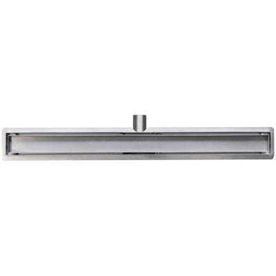 Wiesbaden RVS douchegoot+flens met tegelrooster 70x7