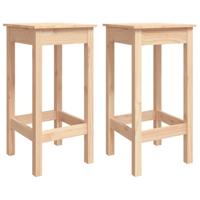 Barstoelen 2 st 40x40x78 cm massief grenenhout - thumbnail