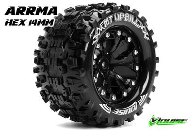 Louise - MT-Uphill - 1/10 banden op 2.8" bead-lock velgen Zwart - Hex 14mm