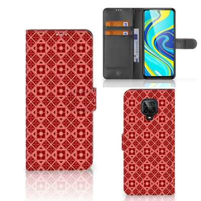 Xiaomi Redmi Note 9 Pro | Note 9S Telefoon Hoesje Batik Rood Xiaomi Redmi Note 9 Pro | Note 9S Telefoon Hoesje Batik Rood