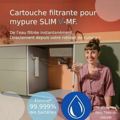 Filterpatroon - BRITA - Mypure SLIM V-MF - 8000 L gefilterd water / 12 maanden - 3 filtratieniveaus - thumbnail