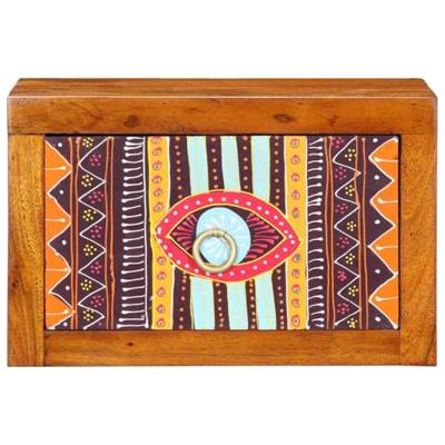 Nachtkastje met lade Bruin, multicolor 35 x 30 x 22 cm