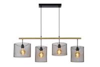 Lucide BASKETT - Hanglamp - 4xE27 - Zwart - thumbnail