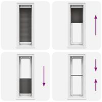 Pliss rolgordijn 50x100 cm stofbreedte 49,4 cm polyester zwart - thumbnail