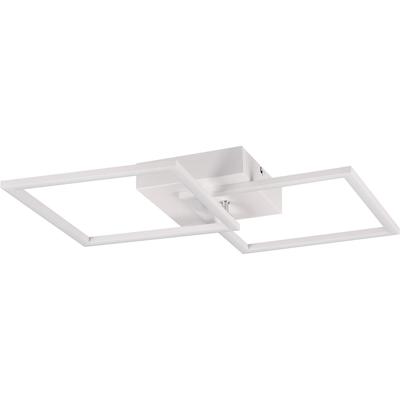 Vierkante LED Plafondlamp 20W - Natuurlijk Wit 4000K - Mat Wit Metaal