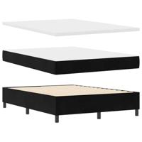 Boxspring bed met matras Zwart 140 x 200 cm Fluweel - thumbnail