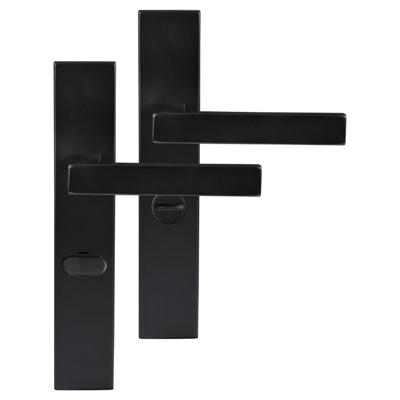 Differnz | Tilburg deurkruk | vierkant schild | WC 63 mm | zwart