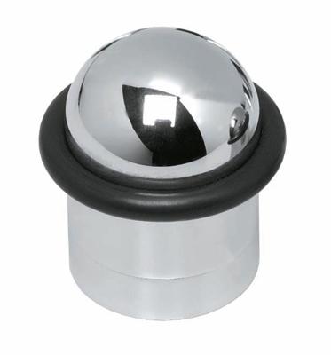 Deurstop met ring chroom