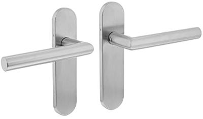 Intersteel deurkruk op schild - Hoek 90° - blind - RVS geborsteld Intersteel deurkruk op schild - Hoek 90° - blind - RVS geborsteld