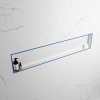 MONDIAZ EASY Nis 149,5x29,5cm in solid surface kleur Jeans | Talc. 1 vak geschikt voor in- of opbouw - thumbnail