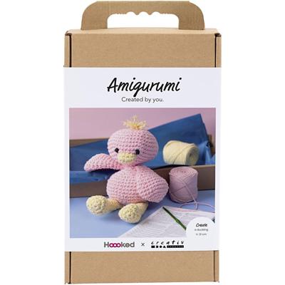 Creativ Company Hobbyset amigurumi, eendje, lichtroze, lichtgeel, 1 doos