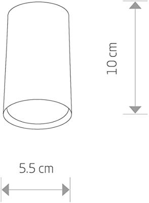 Lyora Zwarte opbouwspotEye 5,5cm - 6836