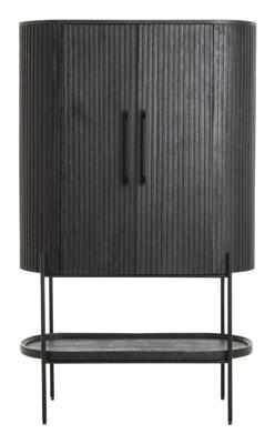 Light & Living Opbergkast 'Dumosi' Mangohout, 165 x 100cm, kleur Mat Zwart