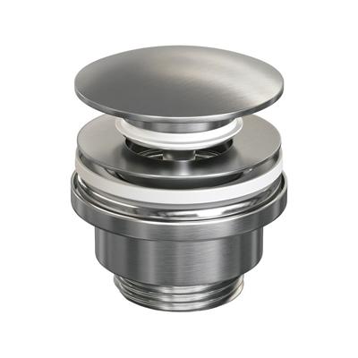 Klikwaste Brauer Afvoerplug Messing Binnenwerk 5/4 Geborsteld RVS