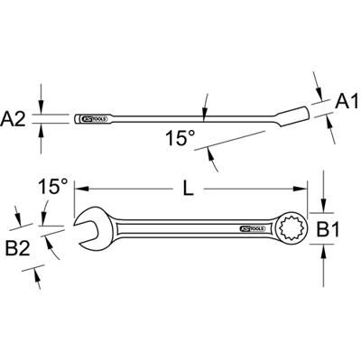 KS Tools 517.0610 5170610 Ring-steeksleutel Sleutelbreedte (metrisch) 10 mm