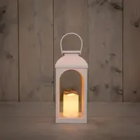 Anna's Collection Lantaarn solar met kaars 11 x 27 cm - Zand - thumbnail