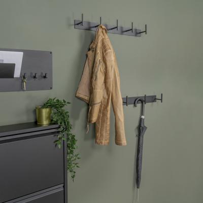 Kapstok Lux Zwart 5-haaks