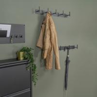 Kapstok Lux Zwart 5-haaks - thumbnail