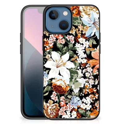 Bloemen Hoesje voor Apple iPhone 13 mini Dark Flowers Bloemen Hoesje voor Apple iPhone 13 mini Dark Flowers