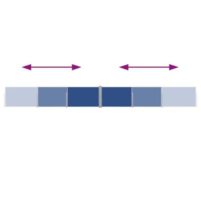 Tuinscherm uittrekbaar 140x1200 cm blauw Tuinscherm uittrekbaar 140x1200 cm blauw