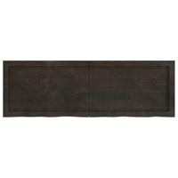 Wandschap behandeld massief eikenhout donkerbruin - thumbnail