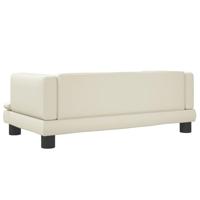 Kinderbank 80x45x30 cm kunstleer crmekleurig - thumbnail