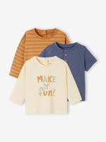 Lot 3 T-shirts Basics baby karamel - thumbnail