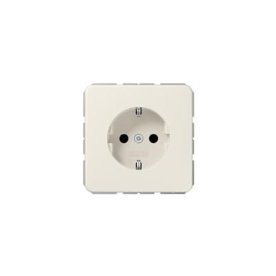 Jung CD1520BF Wandcontactdoos met randaarde Inzetstuk 1-voudig Crème-wit 1 stuk(s)
