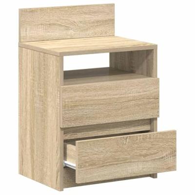 Nachtkastjes 2 st met 2 lades 40x33x60 cm sonoma eikenkleurig