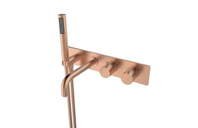 Bad Thermostaatkraan Inbouw Wiesbaden Style 2-knops Geborsteld Koper