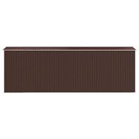 Tuinschuur 192x606x223 cm gegalvaniseerd staal donkerbruin - thumbnail