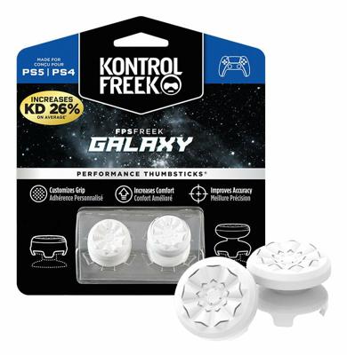 KontrolFreek FPS Freek Galaxy White voor Playstation 4 (PS4) en Playstation 5 (PS5) | Prestaties Thumbsticks | 1 High-Rise, 1 Mid-Rise | Wit